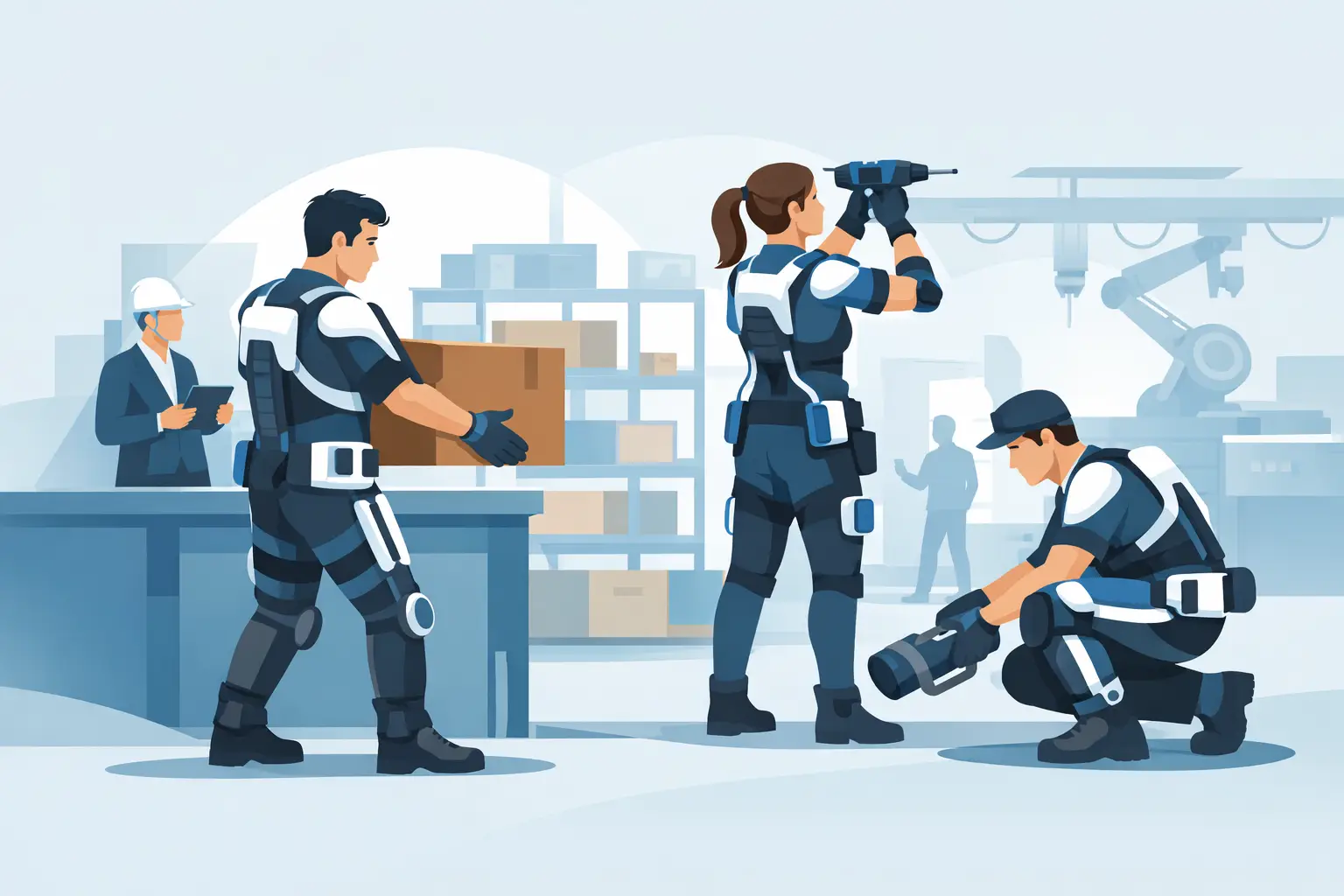 Exoskelet werkvloer voordelen in de praktijk